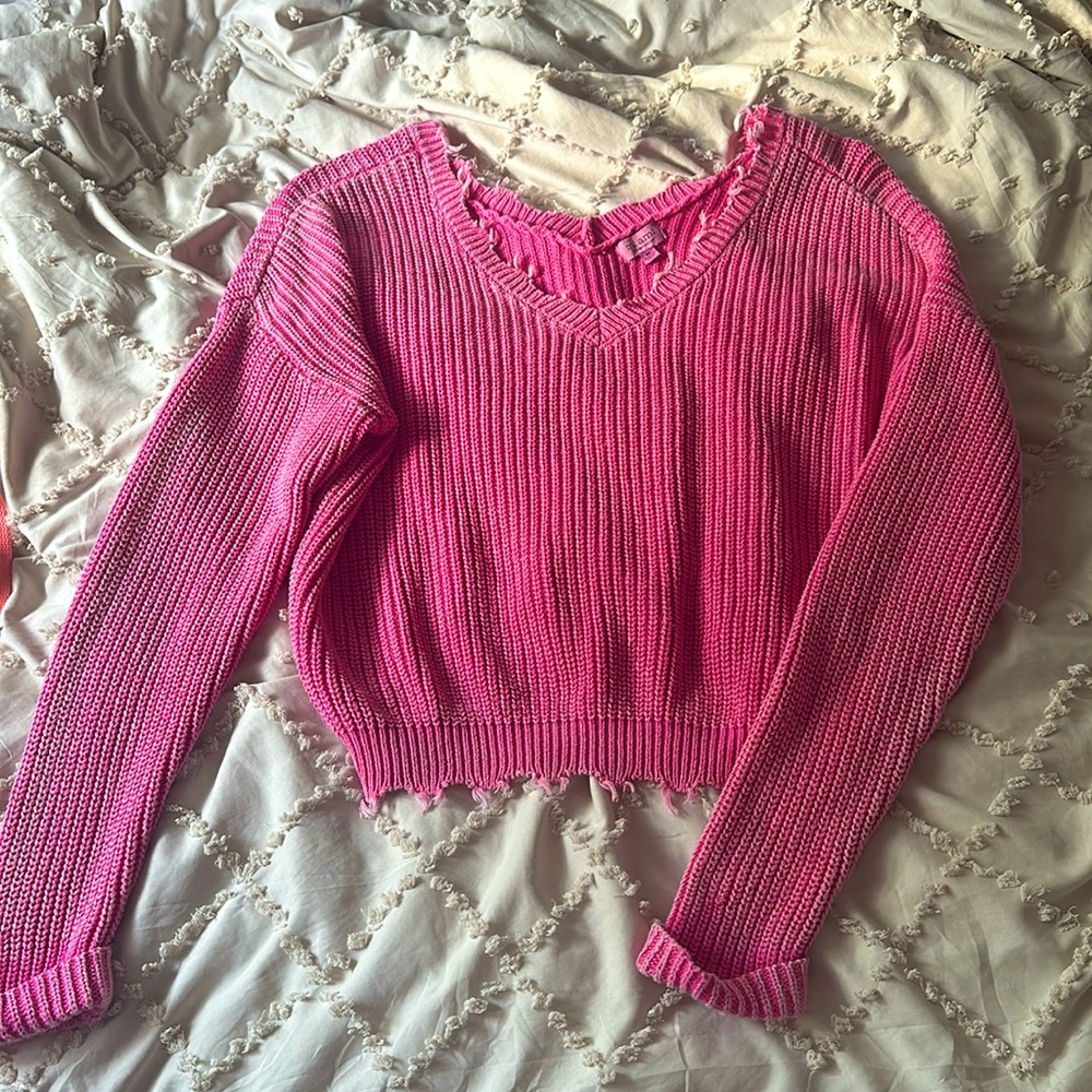 Francesca’s Hot Pink Sweater, Size Medium